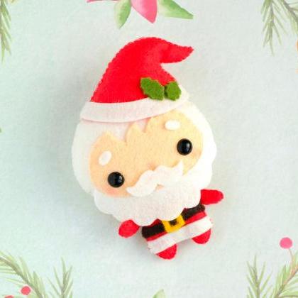 Felt Santa Claus Toy Sewing Pdf Pattern, Christmas..