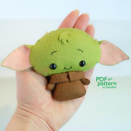 Felt Baby Alien Toy Sewing Pdf And Svg Pattern,..