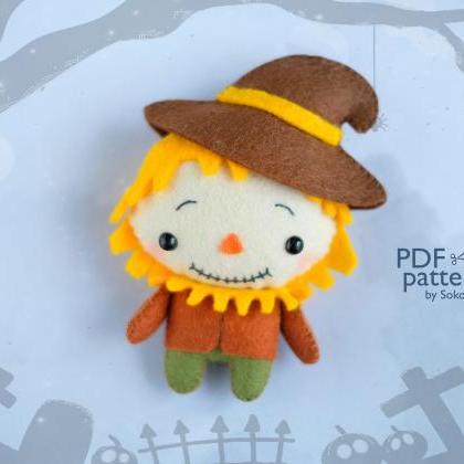 Cute scarecrow felt toy sewing PDF ..