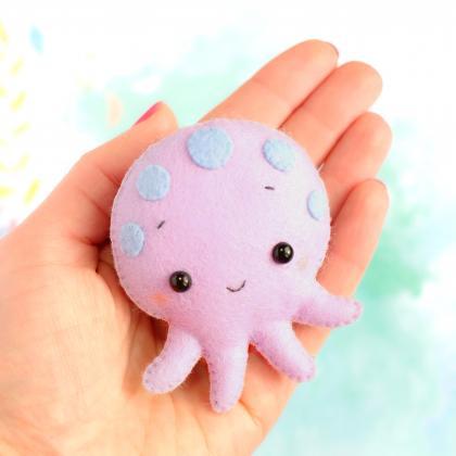 Octopus toy sewing PDF Pattern, Fel..