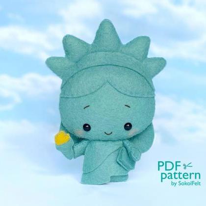 Statue Of Liberty Felt Toy Sewing Pdf And Svg..