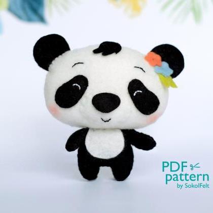 Panda PDF pattern, Felt woodland an..