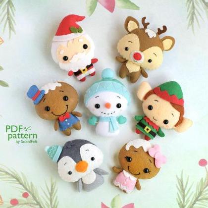 Set of Felt Christmas toy sewing PD..
