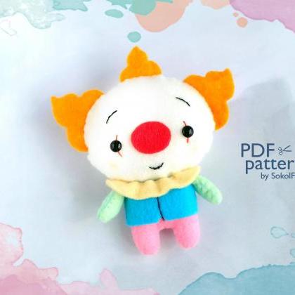 Felt Pennywise clown toy sewing PDF..