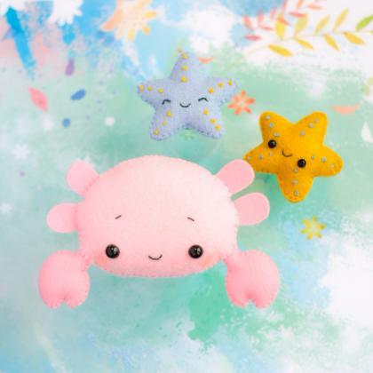 Crab and Starfish toy sewing PDF Pa..