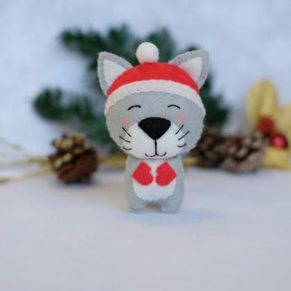 Felt Christmas Cat Toy Sewing Pdf Pattern, Felt..