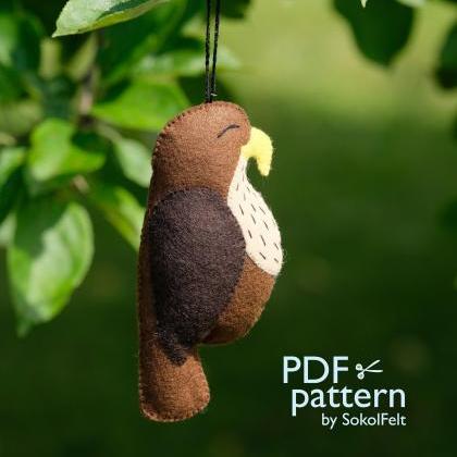 Felt Falcon toy sewing PDF Pattern,..