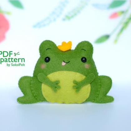 Felt Frog Toy Pdf Pattern, The Frog Princess, Baby..