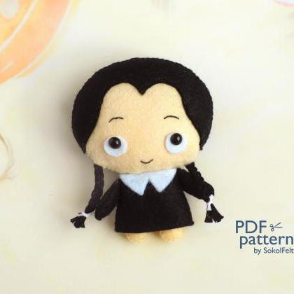 Cute Wednesday Addams toy PDF patte..