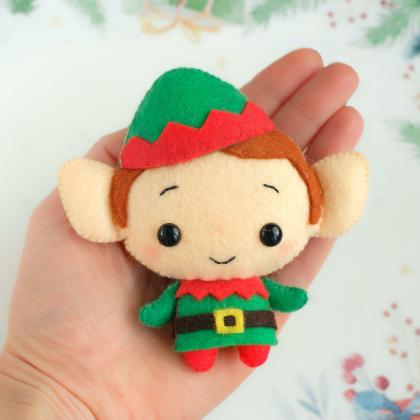 Felt Christmas Elf toy sewing PDF p..
