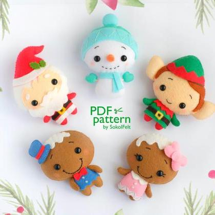 Felt Christmas Elf toy sewing PDF p..