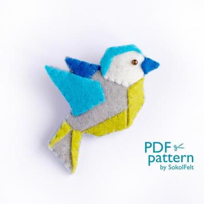 Felt Bird Sewing Pdf Pattern, Felt Bird Brooch,..
