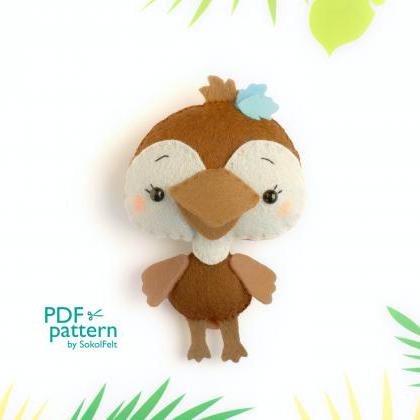 Felt Emu Toy Sewing Pdf Pattern, Australian Cute..