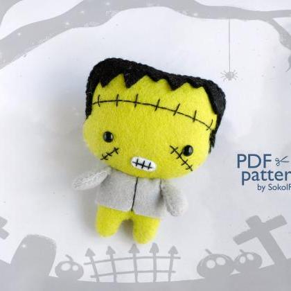 Felt Frankenstein toy sewing PDF pa..