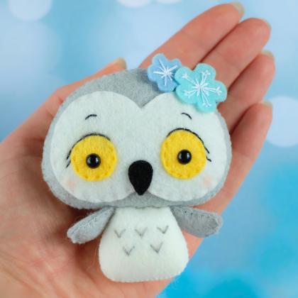 Polar Owl Toy Pdf Pattern, Felt Arctic Snowy Owl..