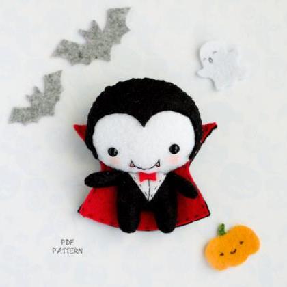Felt Vampire Toy Sewing Pdf Pattern, Easy To Make..