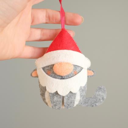 Felt Santa cat toy sewing PDF patte..