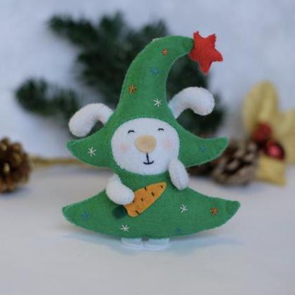 Felt Christmas Bunny Toy Sewing Pdf Pattern,..