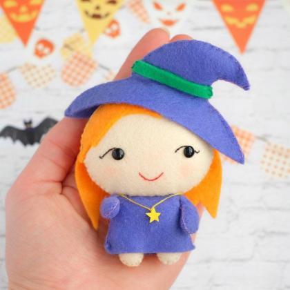 Felt Witch Toy Sewing Pdf Pattern, Easy To Make..