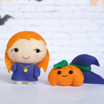 Felt Witch Toy Sewing Pdf Pattern, Easy To Make..