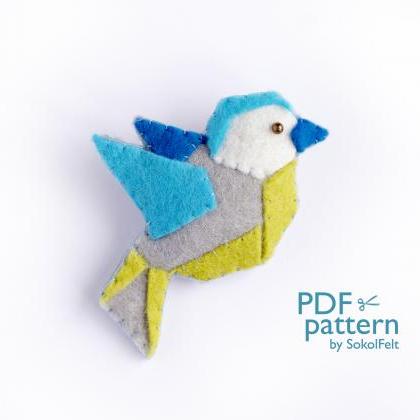 Felt Bird Toy Sewing Pdf Pattern, Felt Bird..
