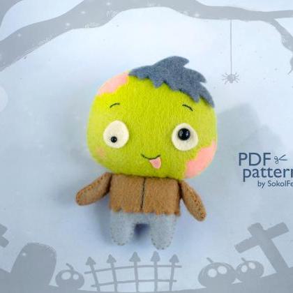 Cute Zombie toy sewing PDF pattern,..