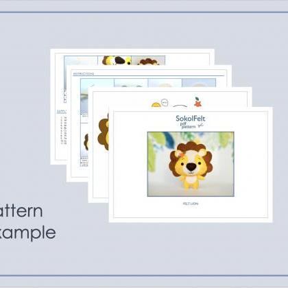 Felt baby wombat toy PDF pattern, A..