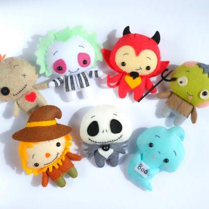 Set Of 15 Felt Halloween Toy Sewing Pdf And Svg..