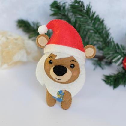 Felt Christmas Bear Toy Sewing Pdf Pattern,..