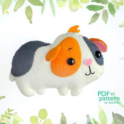 Guinea Pigs Felt Toy Sewing Pdf And Svg Patterns,..