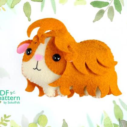 Guinea Pigs Felt Toy Sewing Pdf And Svg Patterns,..
