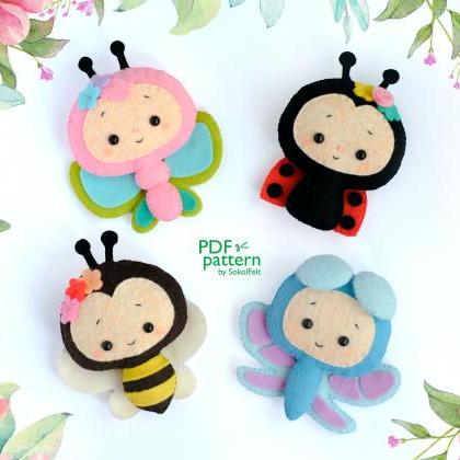 Little bee felt toy sewing PDF and ..