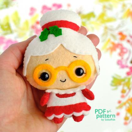 Mrs. Claus felt toy sewing PDF and ..
