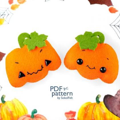Cute and Scary pumpkins felt toy PD..