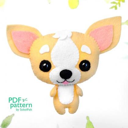 Chihuahua puppy felt toy sewing PDF..