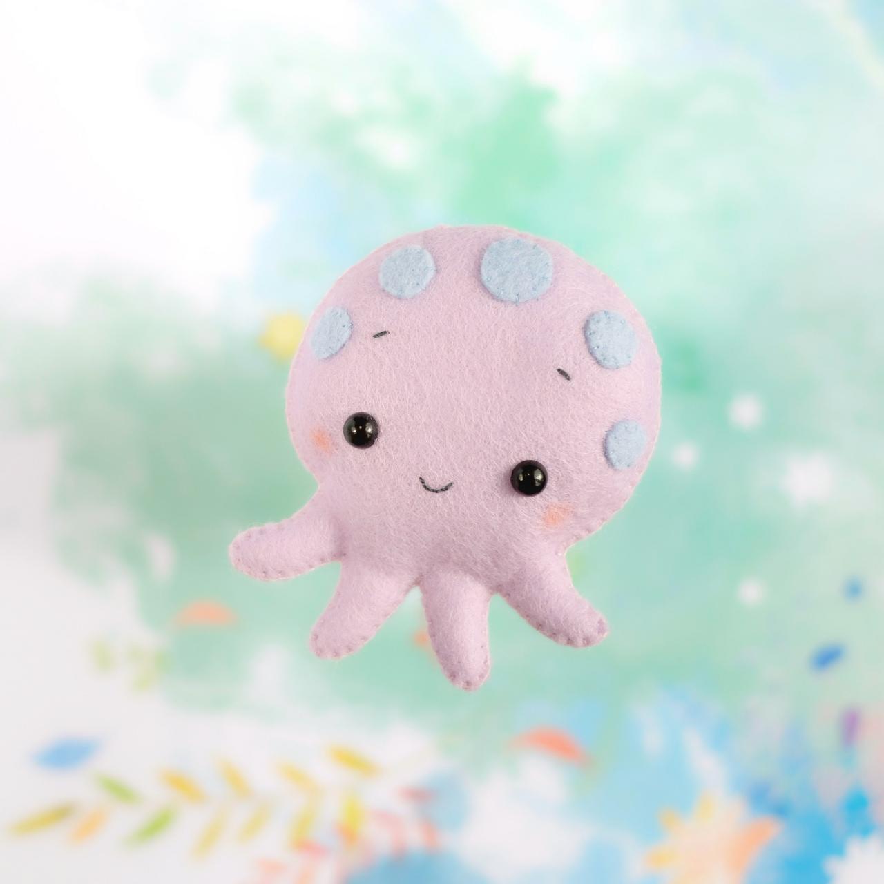 Octopus Toy Sewing PDF Pattern, Felt Sea Ocean Animal Sewing Tutorial