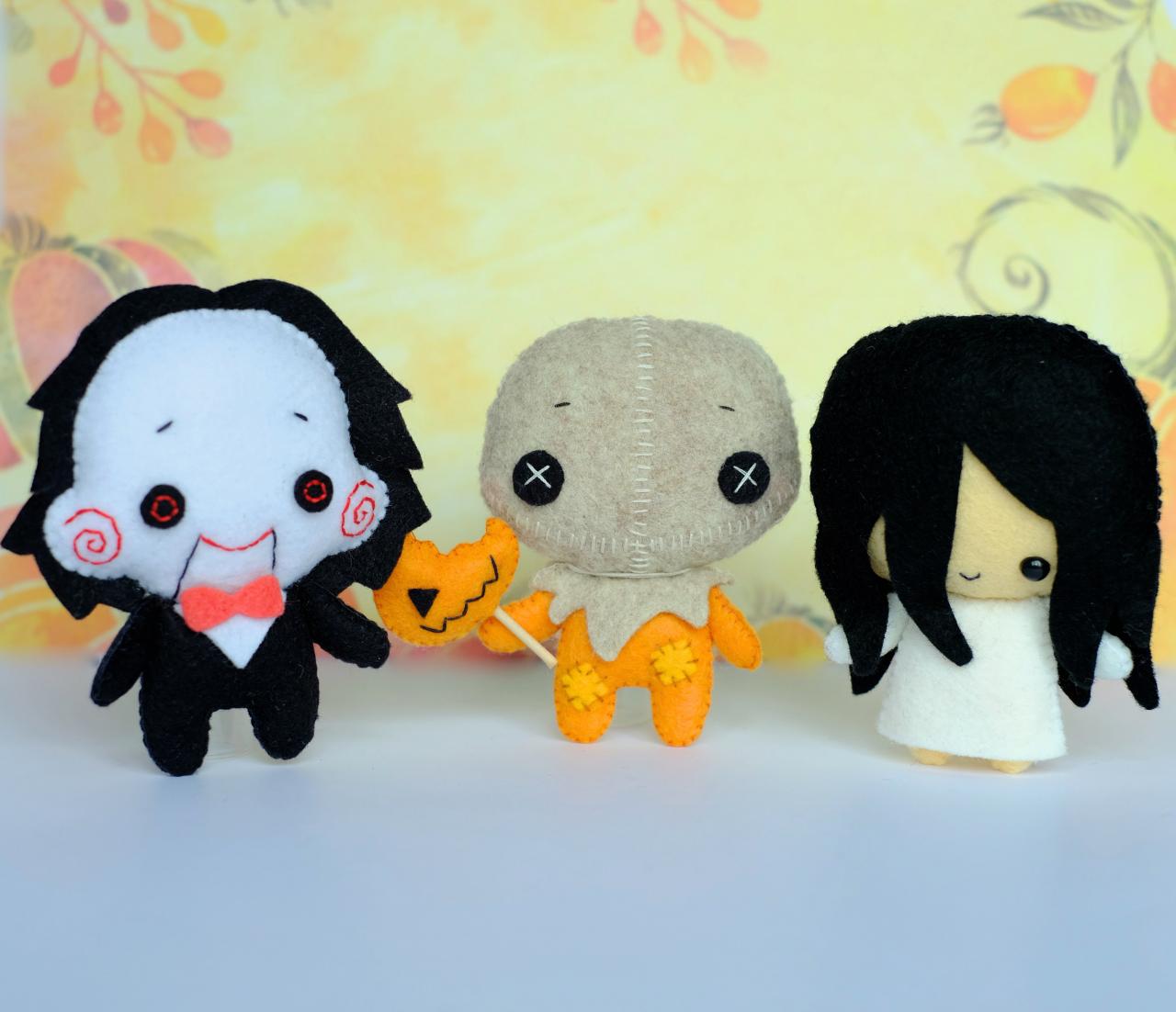 Download Free Trick R Treat Sam Felt Toy Pdf And Svg Patterns Ghost Of Halloween Easy To Make Plush Toy Fo On Luulla PSD Mockup Template