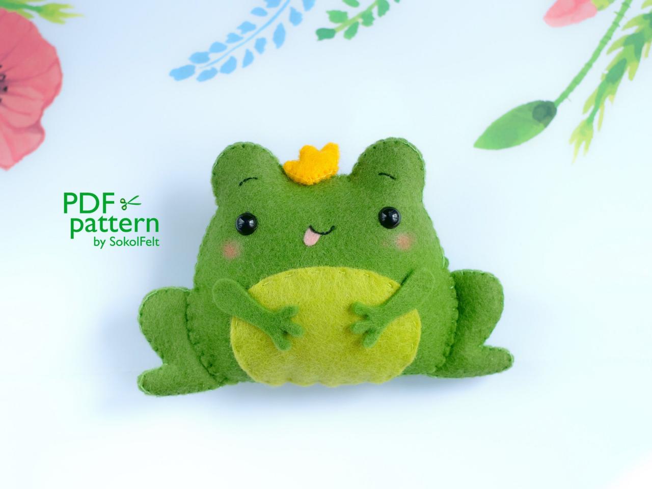 Felt Frog Toy Pdf Pattern, The Frog Princess, Baby Crib Mobile Toy