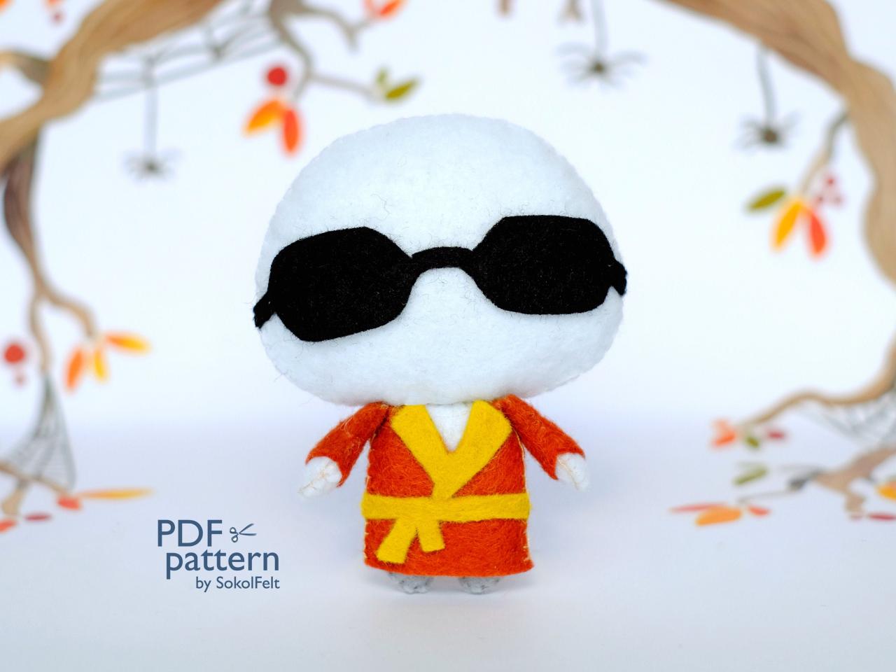 Invisible Man Felt Toy Pdf And Svg Patterns, Horror Movie Character Toy, Easy To Make Plush Toy For Halloween