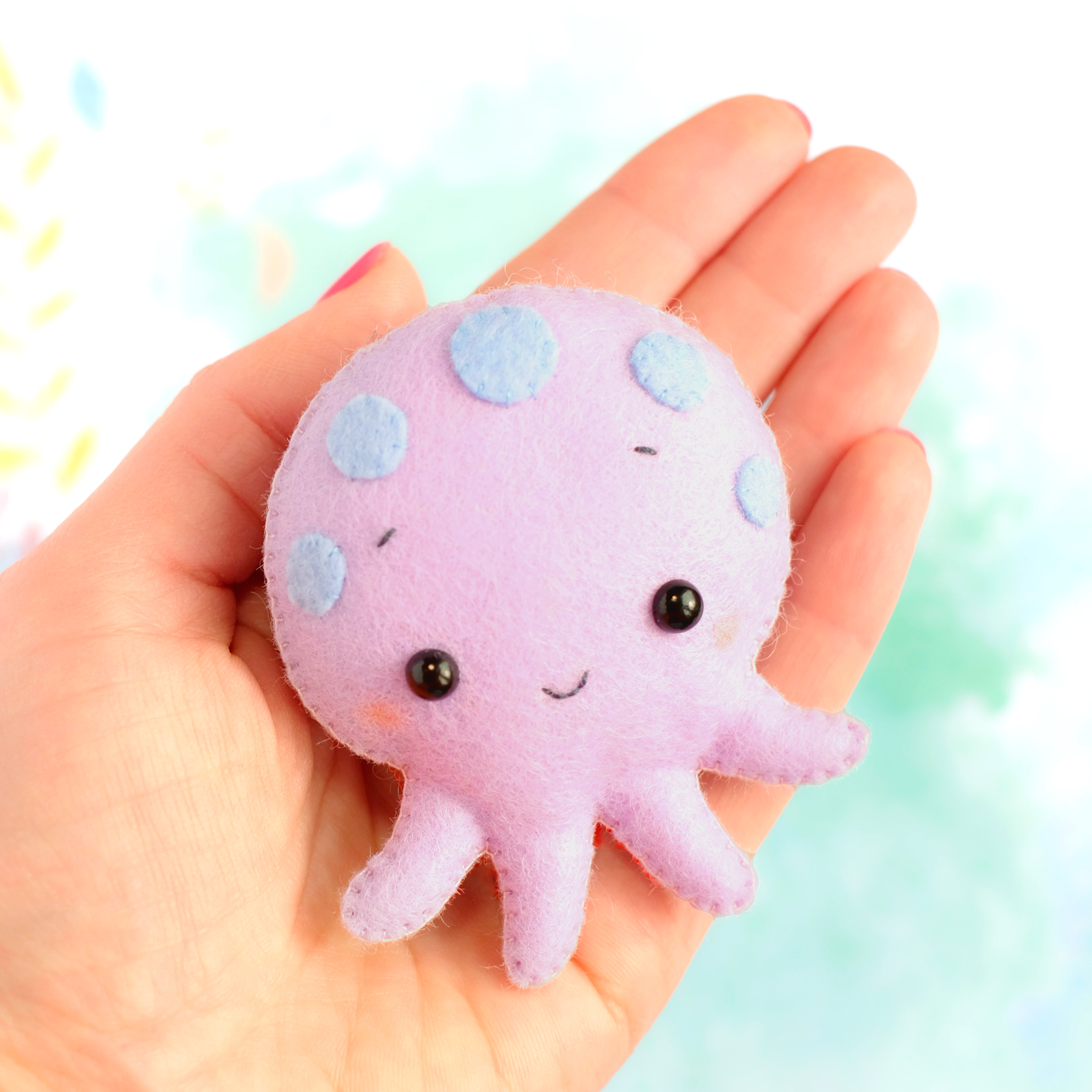 Octopus Toy Sewing PDF Pattern, Felt Sea Ocean Animal Sewing Tutorial