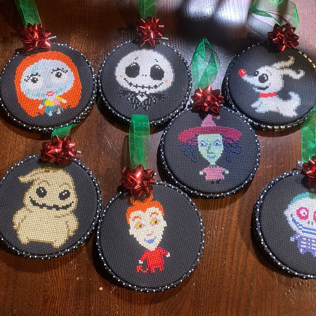 The Nightmare Before Christmas Cross Stitch Patterns, Set Of Halloween